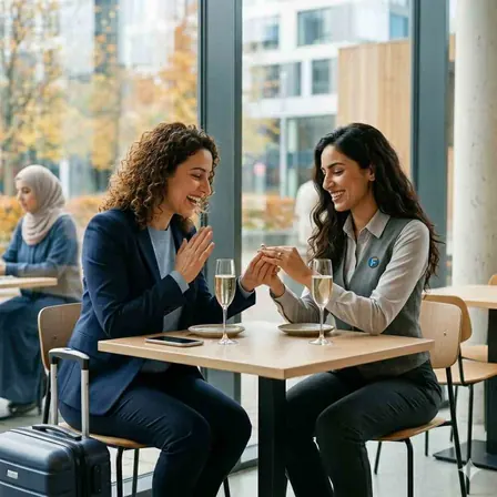 سناریوی تبریک گفتن به دوست در اپ تاکینو